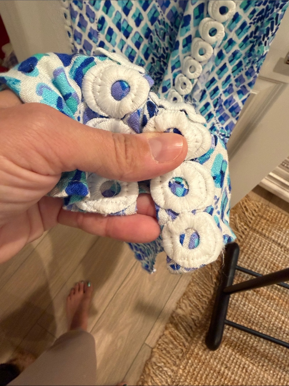 Lilly Pulitzer Blue and Aqua Floral-Print Dress - Picture 5 of 8